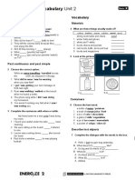 Grammar and Vocabulary Unit 2 - Past Continuous, Materials, Lost Objects