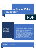 Offences Against Public Tranquility