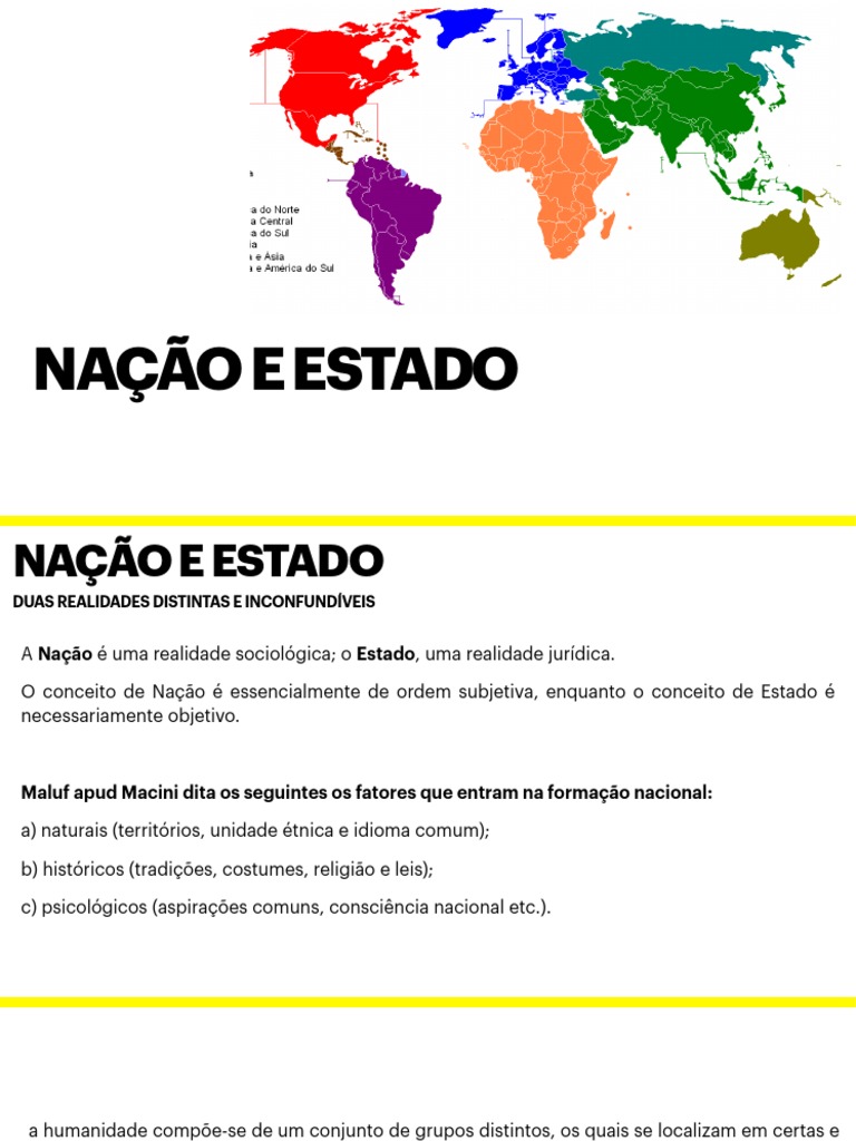 AULA 1 - Nacao e Estado | PDF | Nação | Estado