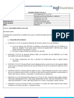 Informe de Falla SD 10961294 - TT 2003700