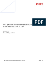 OKI Printer Driver Compatibility and Schedule With Mac OS X 10.7 Lion