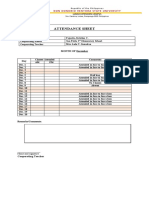 Attendance Sheet