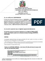 Certificado de Impuestos para Vivienda Dominicana