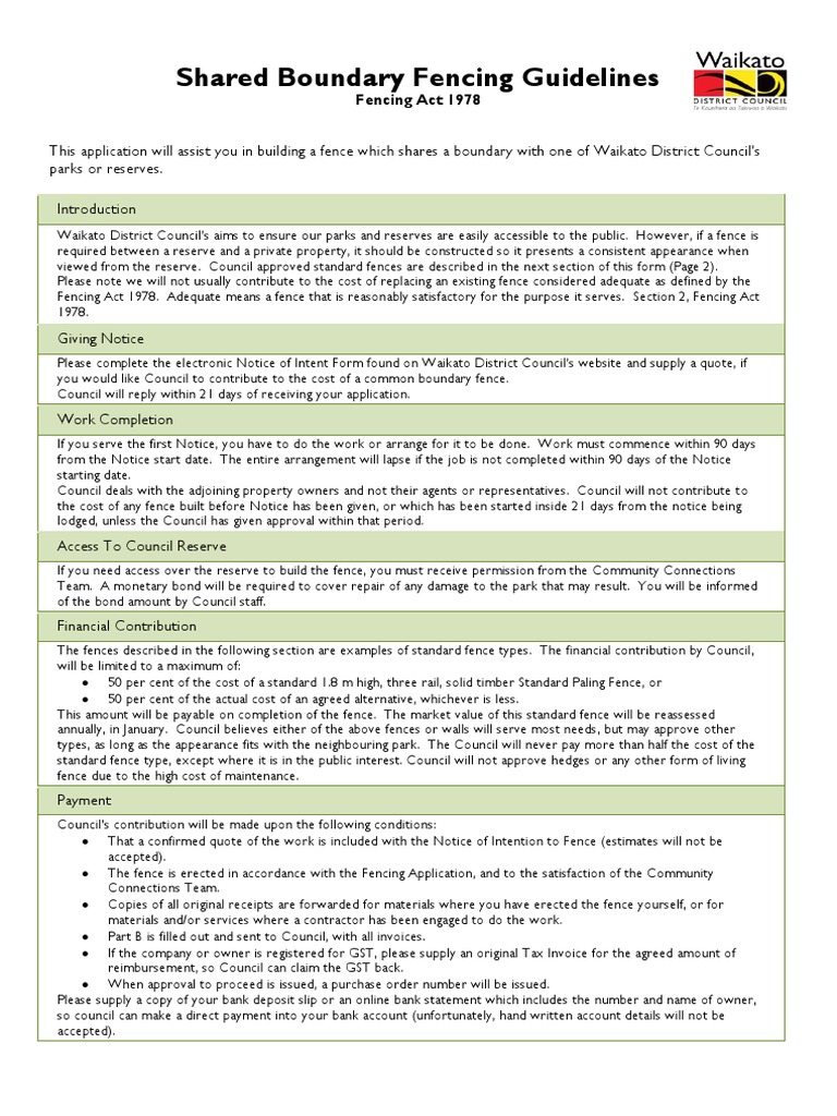 Shared Boundary Fencing Guidelines v2 PDF Fence Invoice