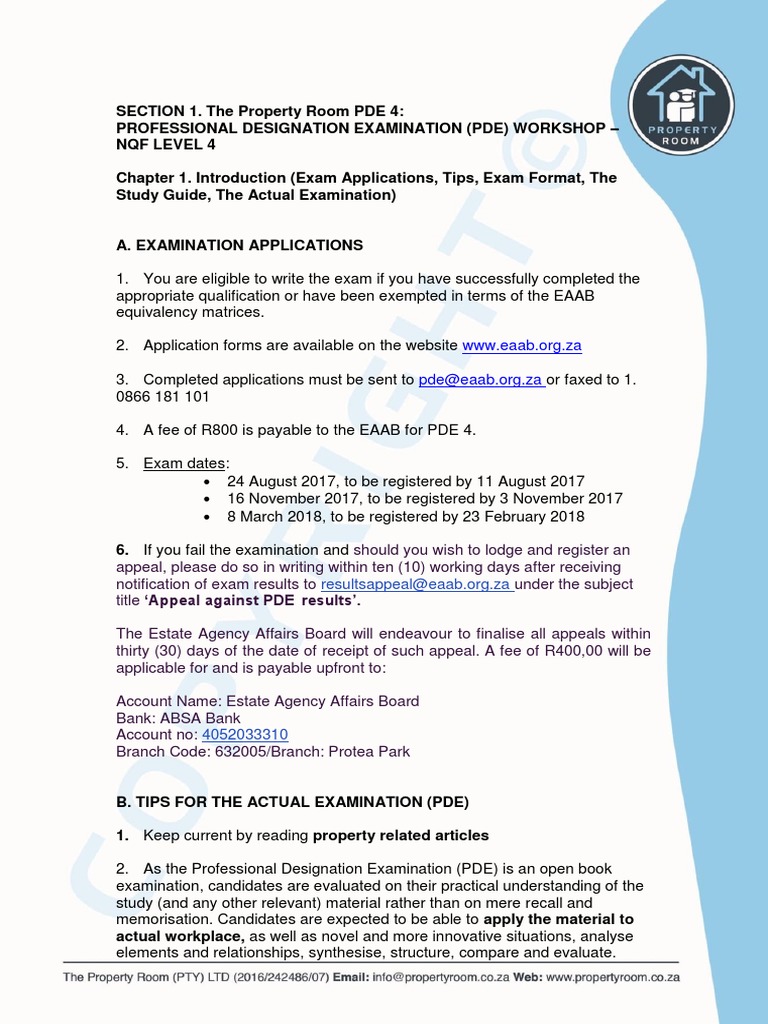 SECTION 1. The Property Room PDE 4 Intro Notes PDF | PDF