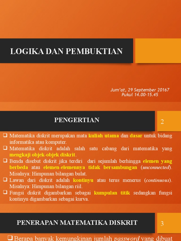 Pengenalan Logika dan Matematika Diskrit | PDF