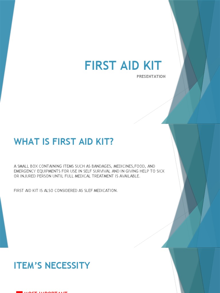 First Aid Kit PDF