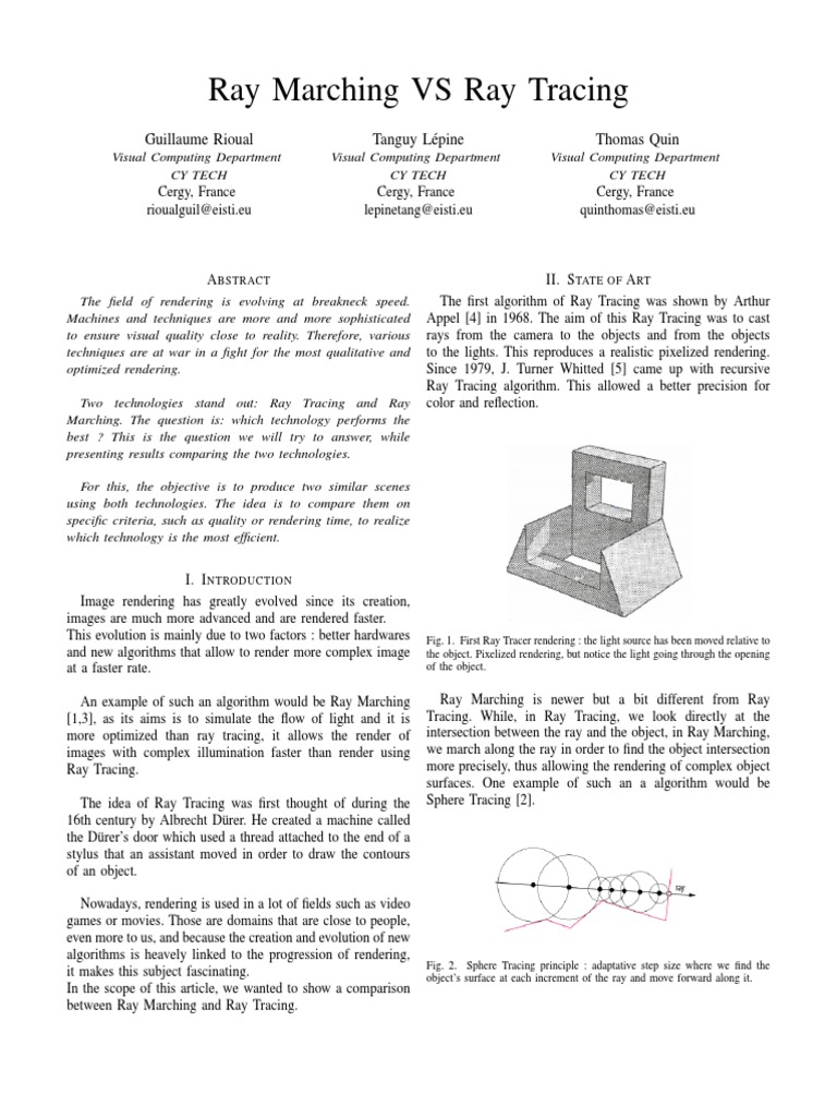 Ray Marching vs Ray Tracing Analysis | PDF | Rendering (Computer ...