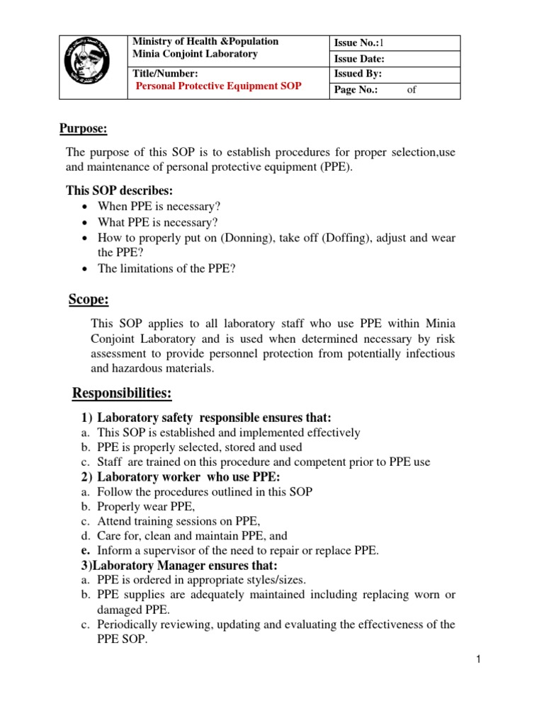 Ppe English Pdf Pdf Personal Protective Equipment Laboratories