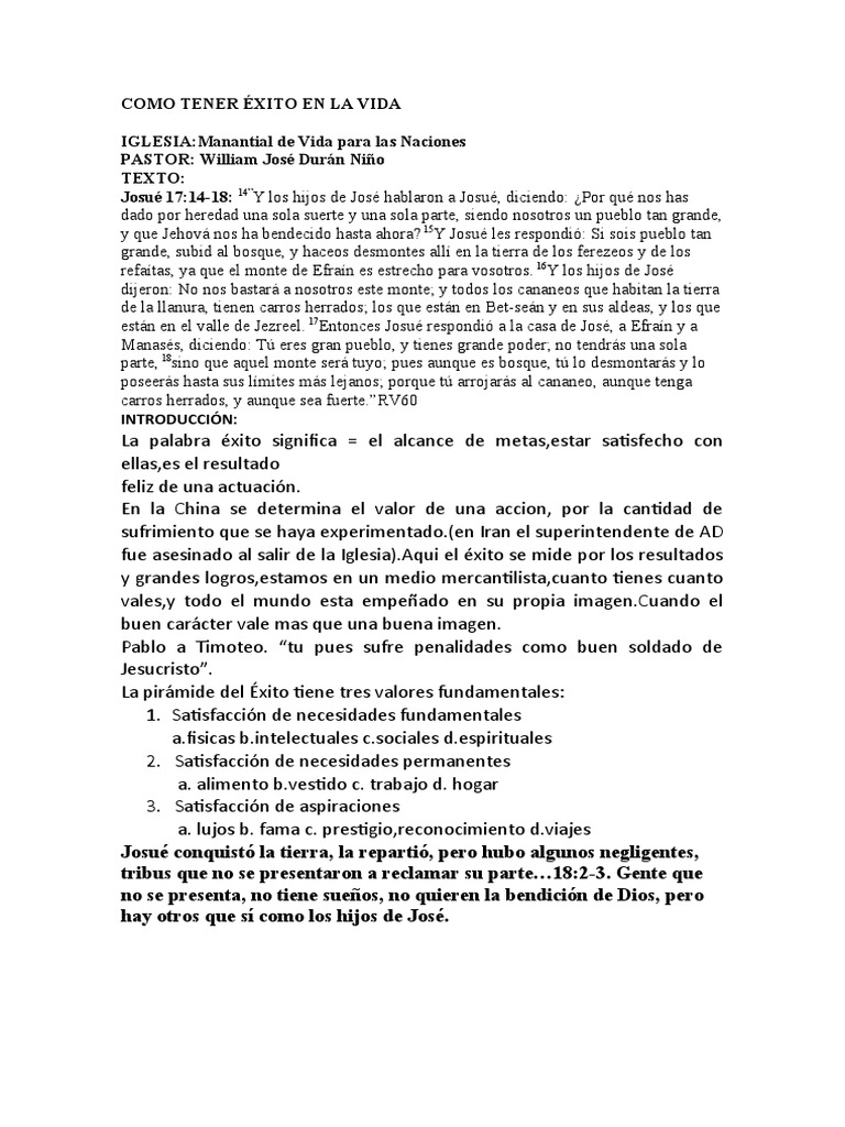 Claves para el Éxito Personal y Espiritual | PDF