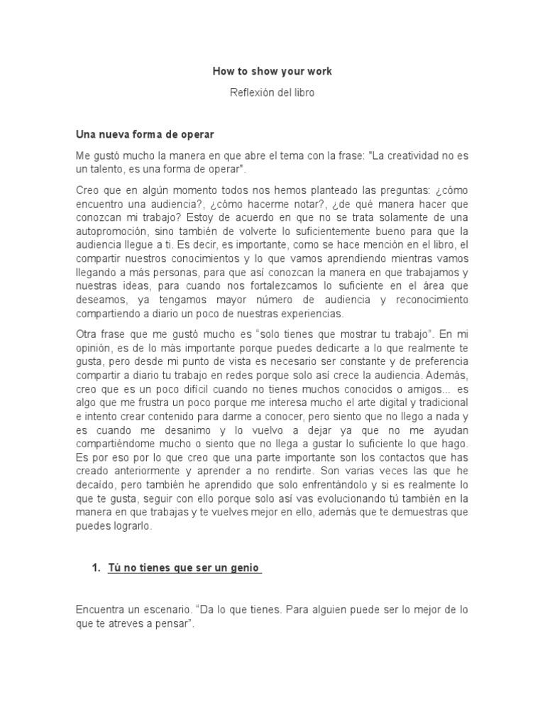 How to show your work pdf