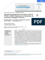 Articulo Farmacogenomica Sociedad Cardiovascular PDF