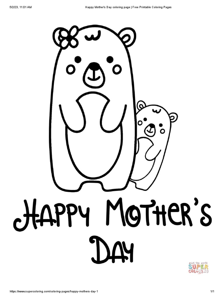 2DO - Happy Mother's Day Coloring Page - Free Printable Coloring Pages ...