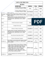 Lista de Precios Actualizada