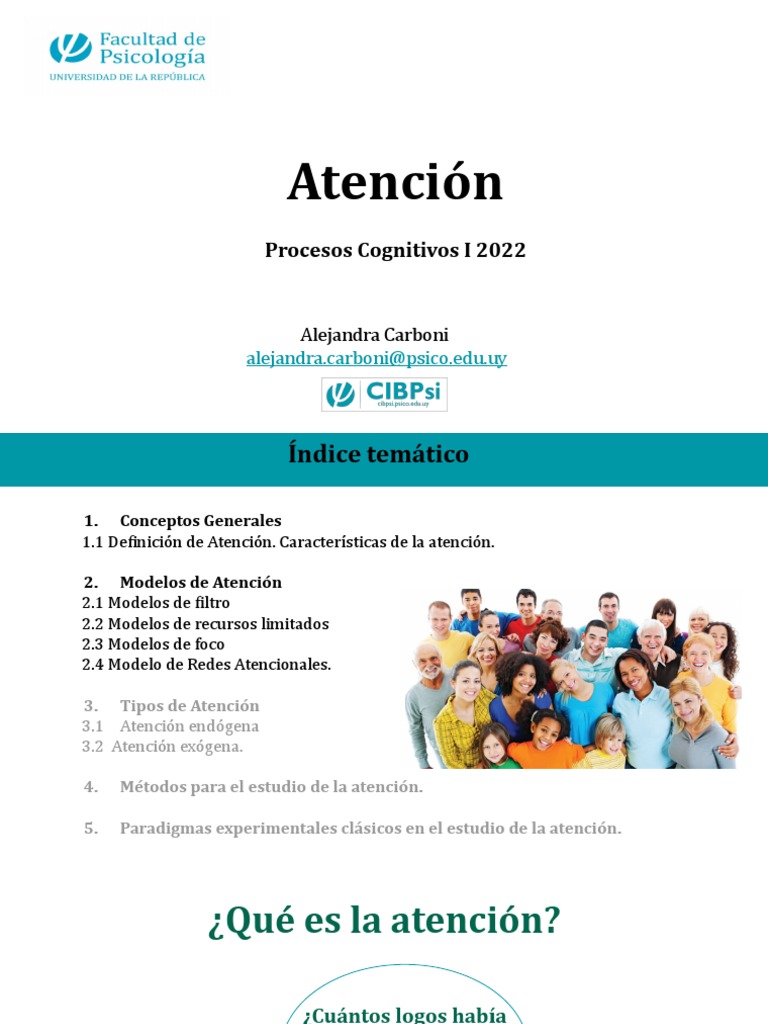 Atención y Procesos Cognitivos | PDF | Atención | Memoria