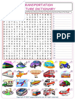 Transportation Write The Meanings of The Given Pictures To The List, Then Find and Circle Them in The Puzzle Wordsearch 7182