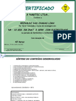 Certificado NR 10 Reinaldo