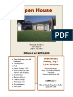 Sample Open House Flyer