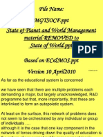 File Name: MGTSOCF - PPT State of Planet and World Management Material REMOVED To State of World - Ppt. Based On EC&MOS - PPT Version 10 April2010