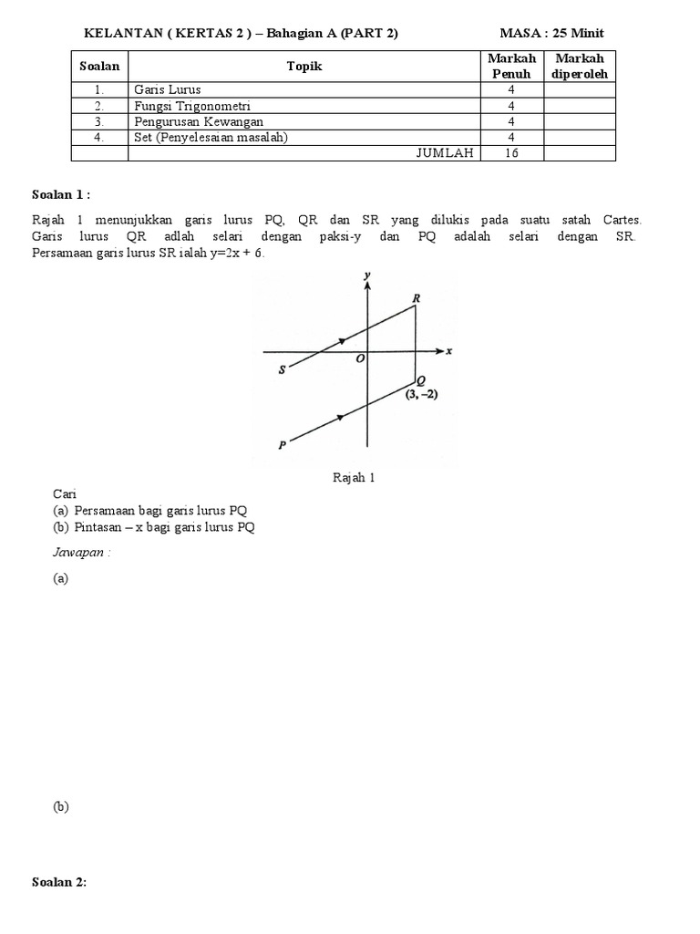 Soalan Matematik SPM 2022 Kertas 2 | PDF