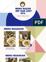 Menu Bazar DWP Sub Unit PPV 28 Maret 2023