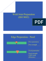 Weld Joint Preparation ISO 9692