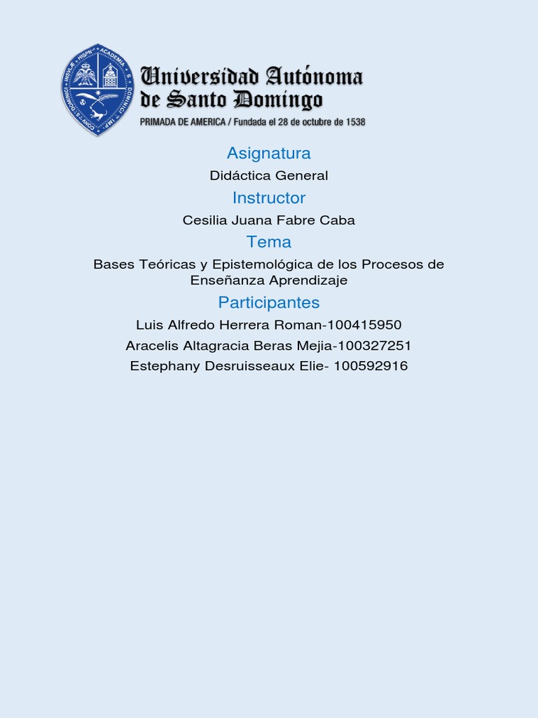 Didactica General (2.1) | PDF | Aprendizaje | Enseñando