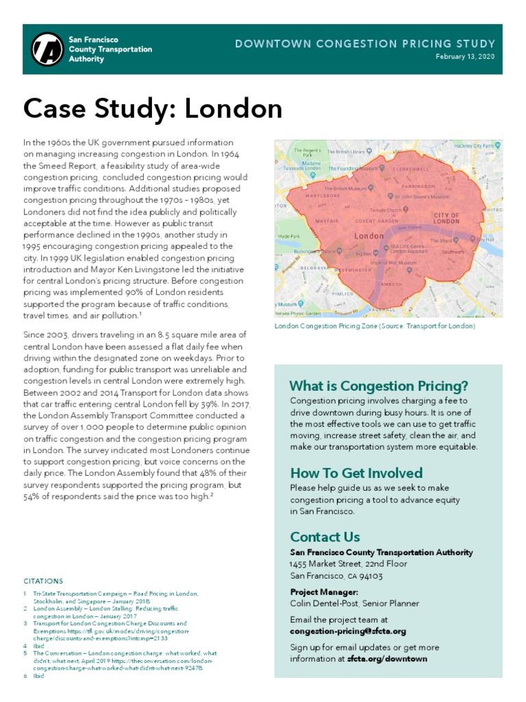London S Congestion Pricing Program Reduced Traffic 39 Pdf Traffic