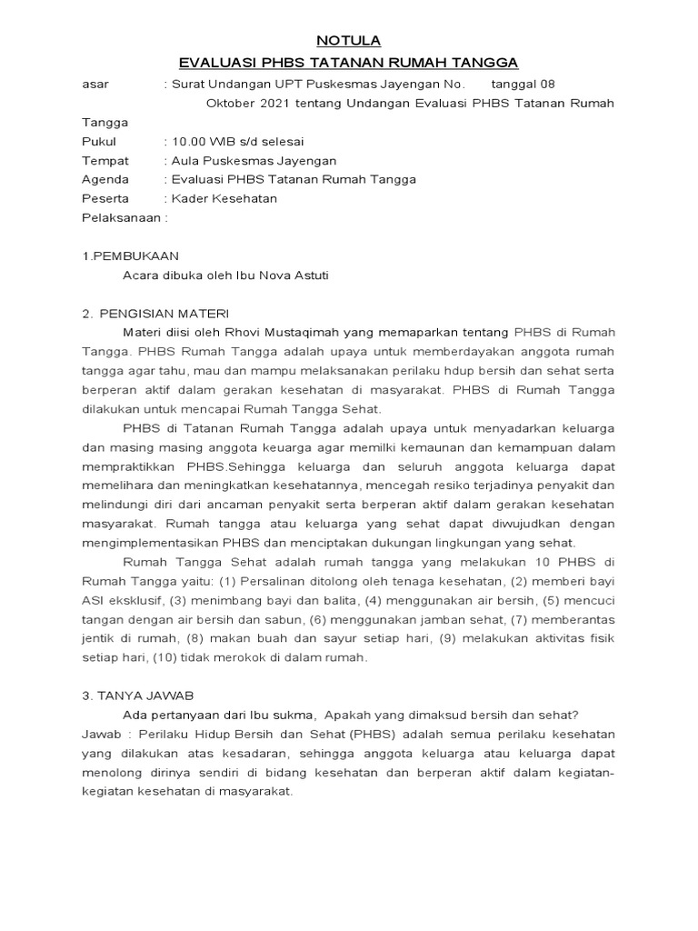 Notula PHBS RT 2021 PDF