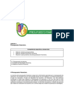 Unidad 4, Presupuesto Financiero PDF