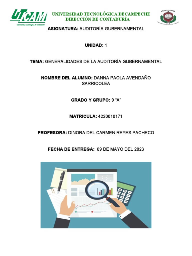 Generalidades de la Auditoría Gubernamental | PDF