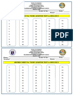 Answer Sheet Grade 5