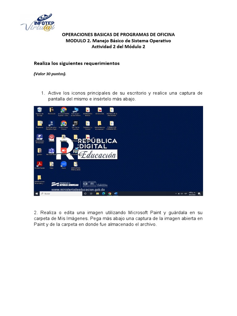 Actividad 2, Modulo 2 - Curso Infotep | PDF