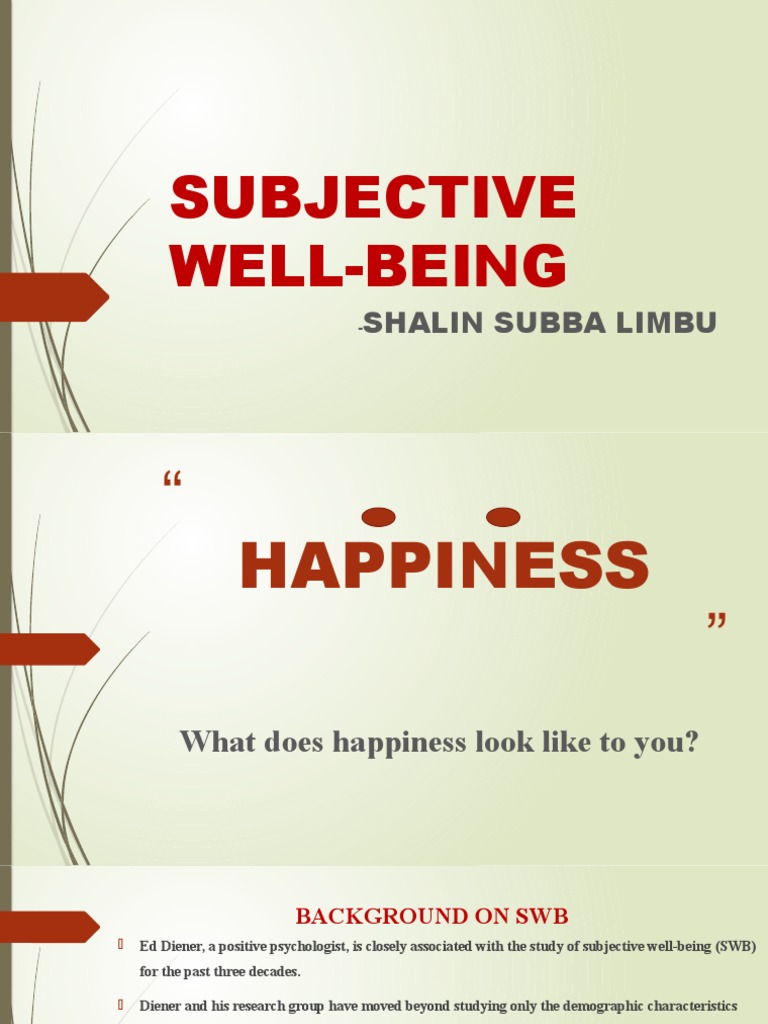 Subjective Well-Being | PDF