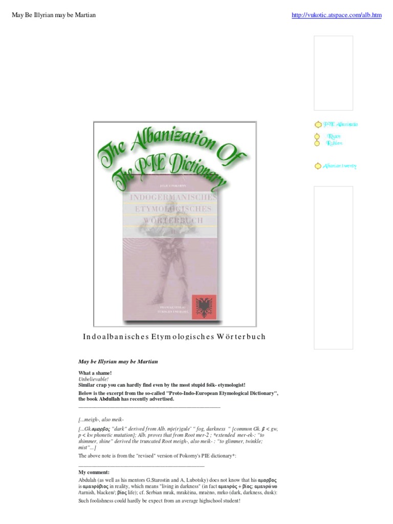Illyrian Language and Etymology Analysis | PDF | Foreign Language Studies