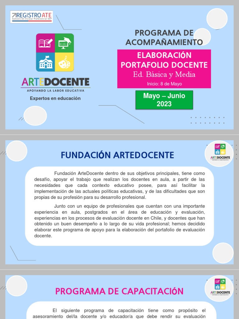 Programa de Capacitación 2023 Básica y Media PDF | PDF | Evaluación ...