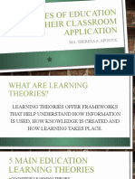 Theories of Education and Their Classroom Application
