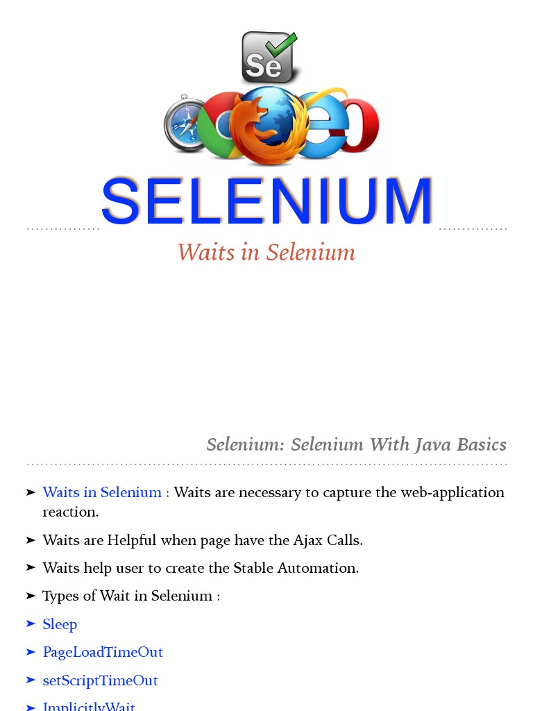 Waits in Selenium PDF | PDF