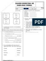 Habilidad Verbal Examen Mayo