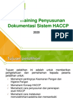 Training Penyusunan HACCP - 2020 PDF