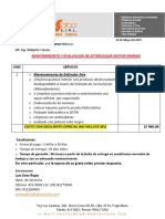 Presupuesto Radsoto 07160-23 Cummins Limpieza y Evaluacion de 02 Afetrcooler