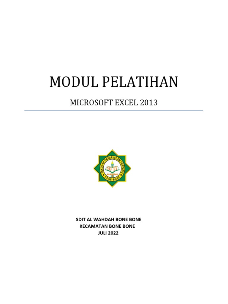 Modul Pelatihan Microsoft Excel 2013 | PDF