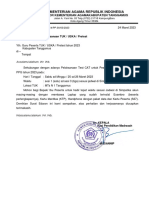 Surat Edaran Pelaksanaan TUK - USKA - Pretest 2023