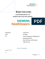 Internship Report On Siemens Healthcare