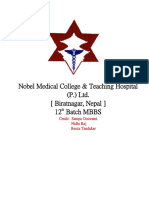 Nobel Medical College & Teaching Hospital (P.) Ltd. (Biratnagar, Nepal) 12 Batch MBBS
