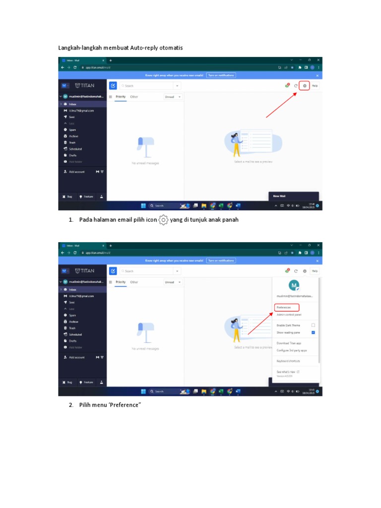 Panduan Membuat Auto-Reply Email | PDF