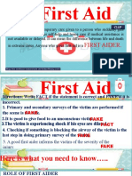 Mapeh 9 - Fisrst Aid