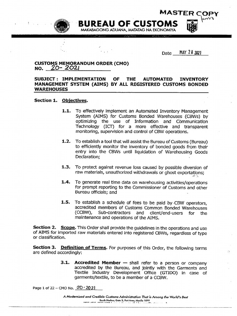 Cmo 20 2021 | PDF