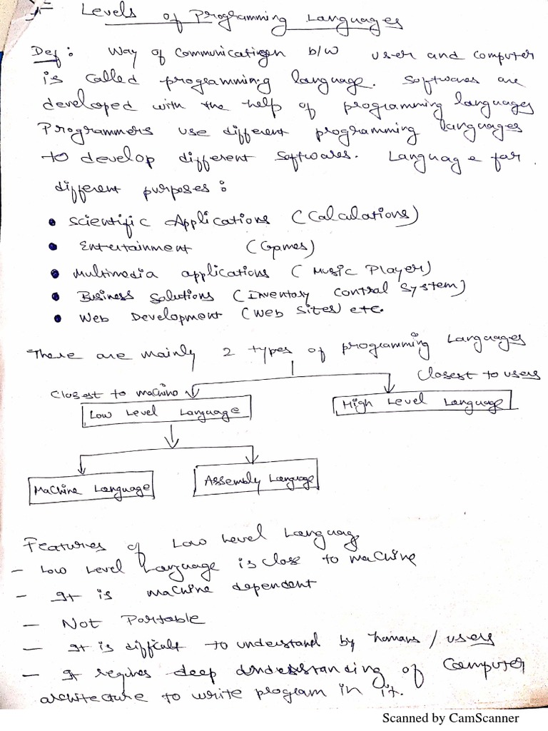 Levels of Programming Languages PDF | PDF