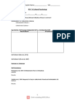 PSY 13 Cultural Psychology